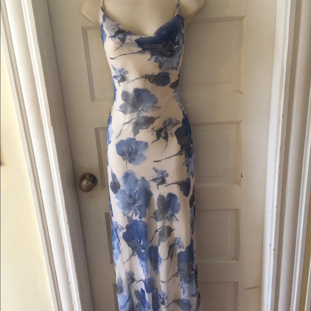 Sheer flower print gown